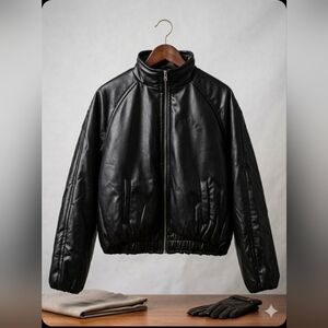 Darc Sport Chopper Sofia Limited Edition Faux Leather Bomber Jacket-Sz Med NWT